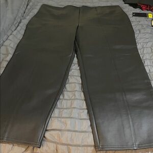 Investments Black Leather Pants